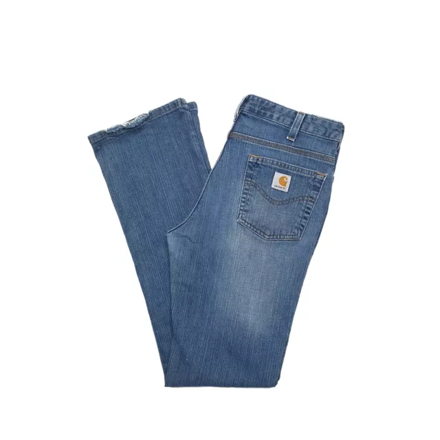 Carhartt Jeans Womens Original Fit Bootcut Medium Wash Denim, sz 10 X 34