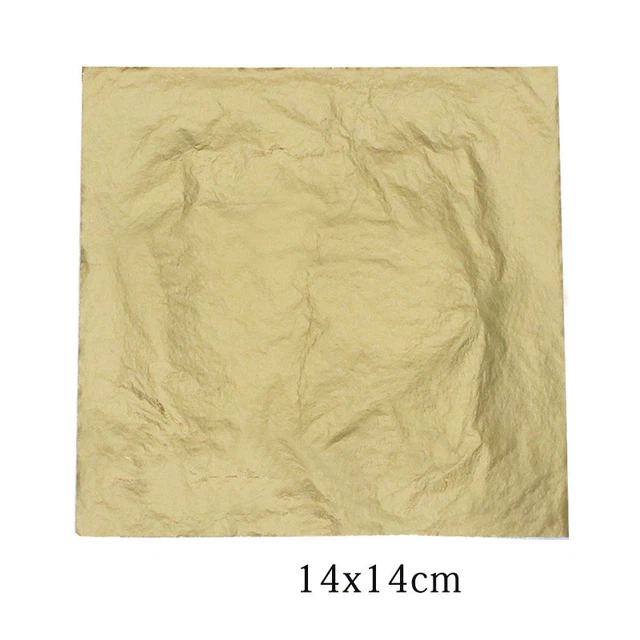 100 Blatt Gold-Silber Kupfer Blatt Folie Papier Vergoldung Kunsthandwerk DIY Neu