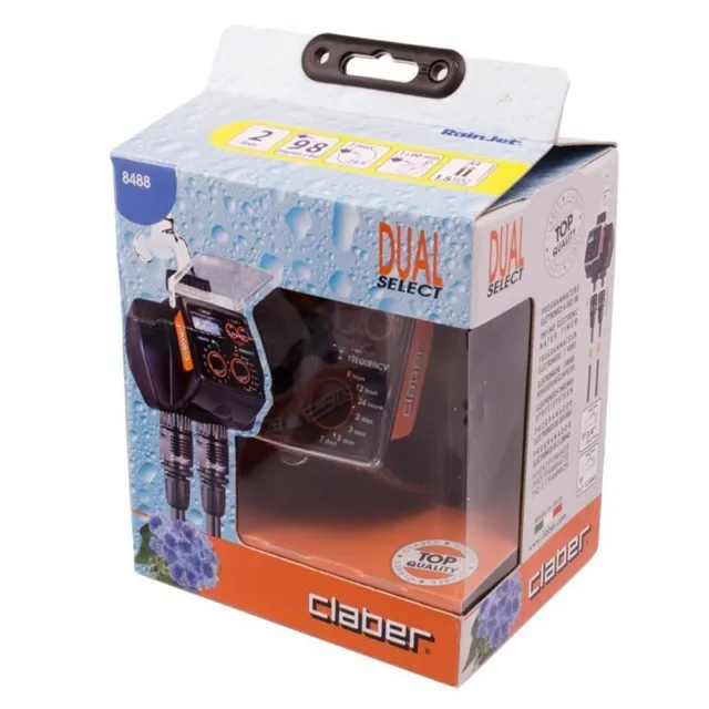 Claber 8488  Dual Select Centralina Programmatore Irrigazione Giardino