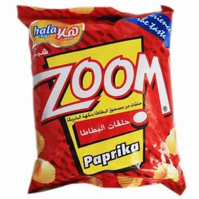 12 Pack X ZOOM Hala Chips Saveur Paprika Originale 22 g زوم هلا شيبس