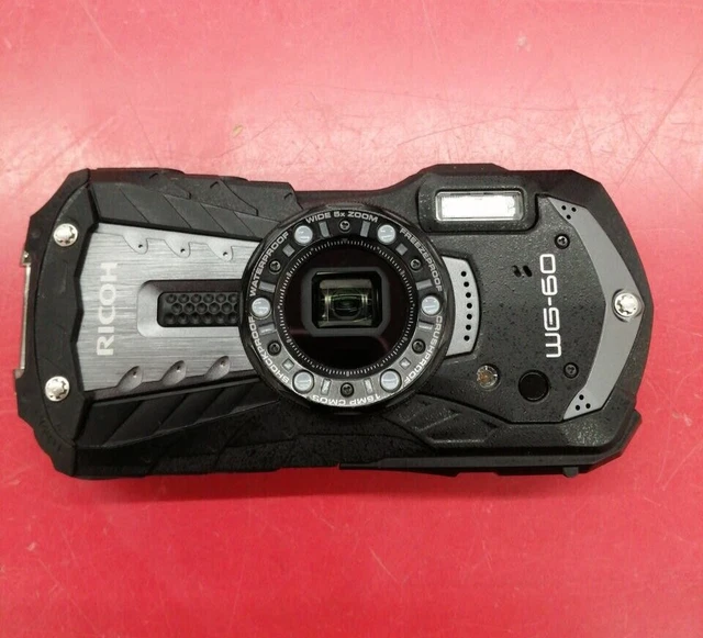 Ricoh WG-60 Black Waterproof Digital Camera from Japan