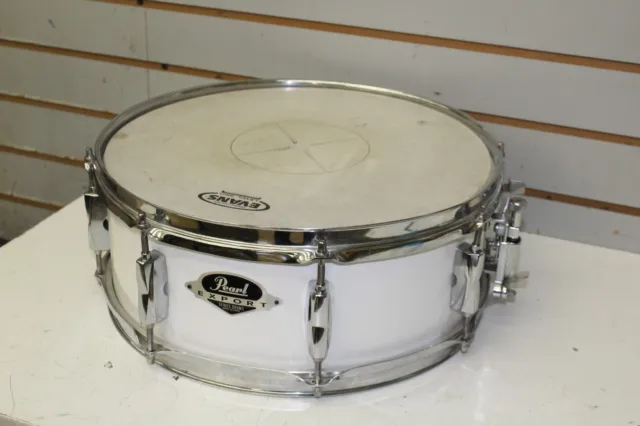 Pearl Philharmonic Concert Snare Drum Silver White Swirl - Maple Birch 14x5