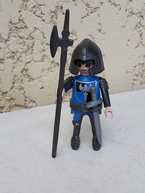 Figurine Playmobil Chevalier Du Loup Noir – Vintage, Occasion
