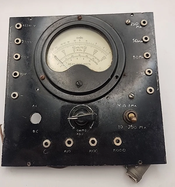 VINTAGE OHMS METER Measuring Instruments Panel and Various Accessories ...
