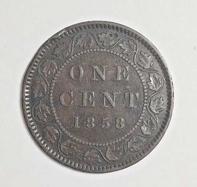Canada 1858 Large Cent. KM-1. VF.