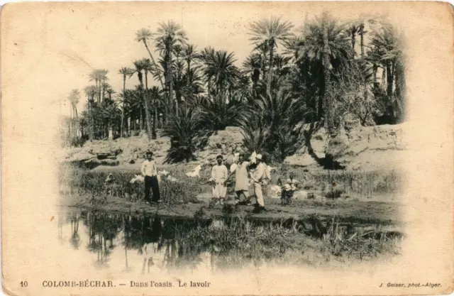 CPA AK Geiser 10 COLOMB-BÉCHAR Dans l'Oasis Le Lavoir ALGERIA (757446)