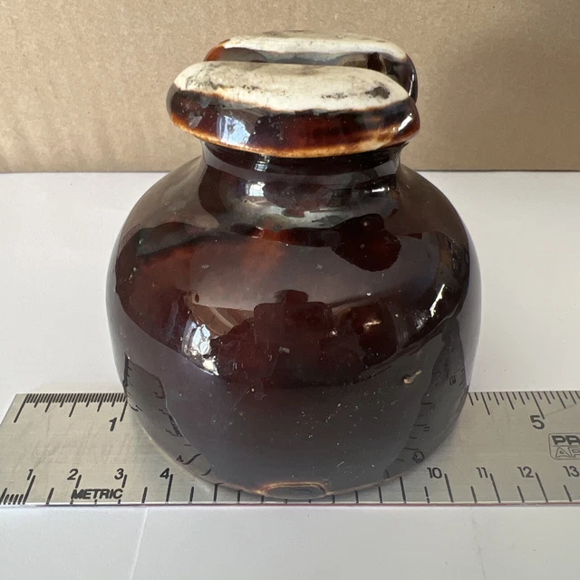 Vintage Ceramic Saddleback Insulator Collectible Unmarked Chip On Inside