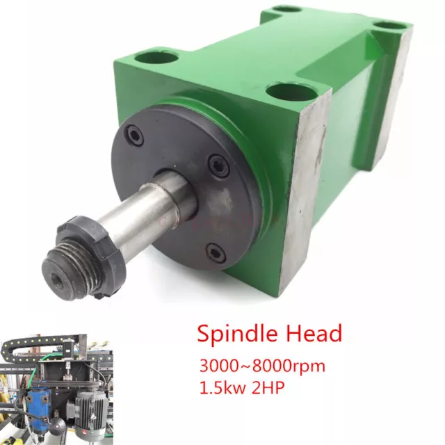 CNC Milling Spindle Unit Head High Speed Waterproof 3000~8000rpm 2HP Power Head