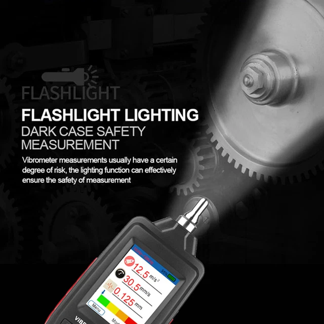 Misuratore di vibrazioni digitale LCD WT63B vibrometro tester spostamento accelerazione T3