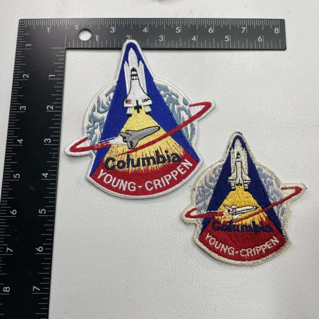 2 Variations Lot NASA Space Shuttle COLUMBIA Mission STS-1 Astronaut Patch 261D