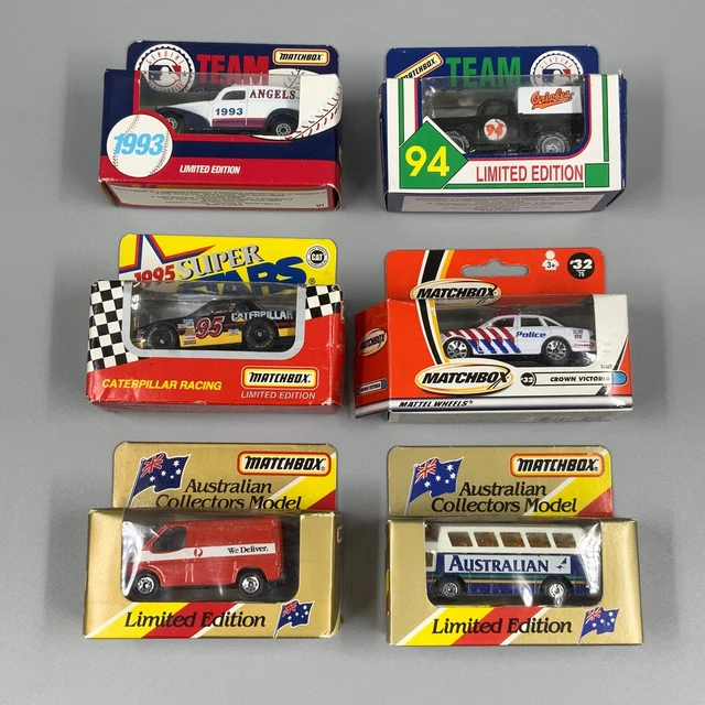 MATCHBOX SUPER STARS Team Collectible Australian Model Cars Bus Van Die