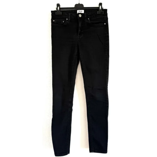 Acne Studios Size 28/32 Women’s Skin 5 Black Mid Rise Classic Skinny Jeans