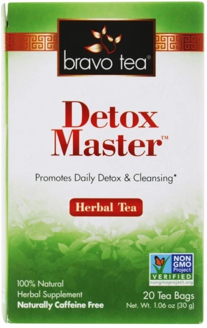 Detox Master Tea de BRAVO TEA, 20 bolsas de té