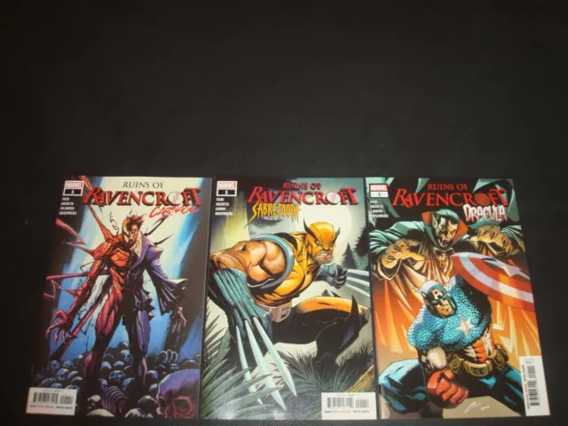 Ruins of Ravencroft 1-3 Complete Carnage Sabretooth Dracula Comic Lot Set Marvel 2
