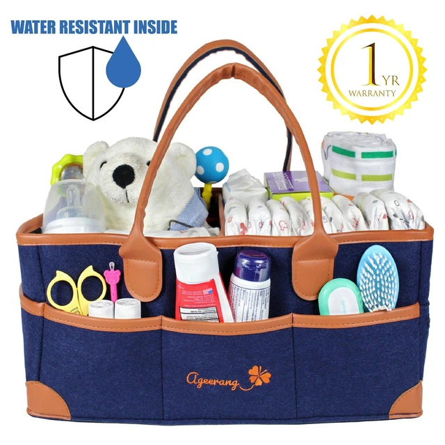 Ageerang Diaper Caddy Organizer - Water Resistant Inner Portable Nursery Bag XL