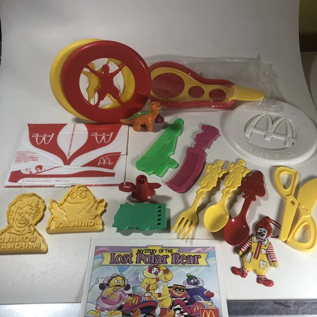Vintage McDonalds Happy Meal Toy 80's Lot Rare Flyer Ring Scissors Tic Tac Toe