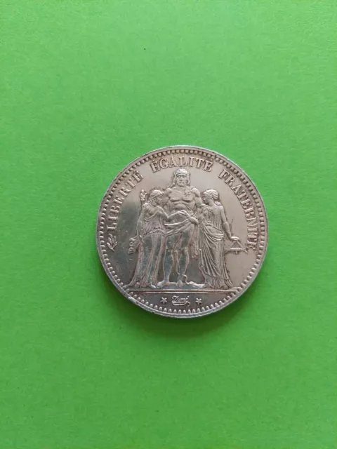 France Pièce 5Fr Argent Hercule / 1877 A