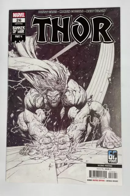 THOR #26 Gary Frank 2nd Print 1:10 Sketch Variant NM