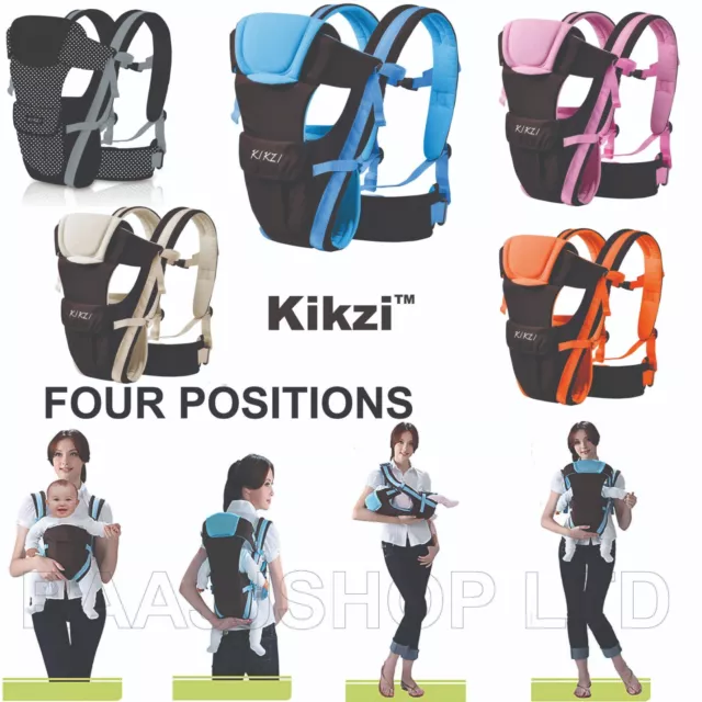 Kikzi ERGONOMIC STRONG BREATHABLE ADJUSTABLE INFANT BABY CARRIER BACKPACK