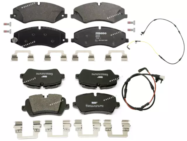 Front Brake Pad & Rear Brake Pad Set OEM w/ Sensor for Range Rover Base HSE