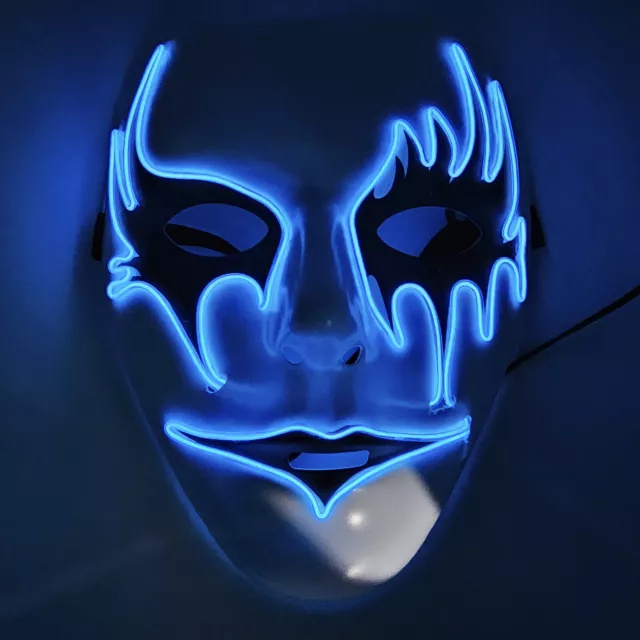 LED Phantom Opera Mask Light Up 3 Modes Costume Rave Cosplay Party Halloween