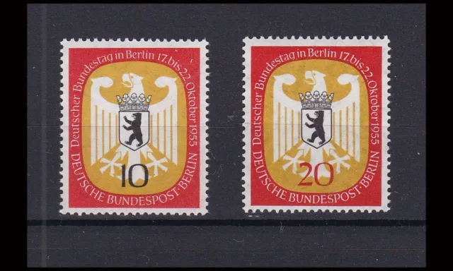 TOP Berlin 1955 Michel 129-130 Deutscher Bundestag Berlin sauber postfrisch **