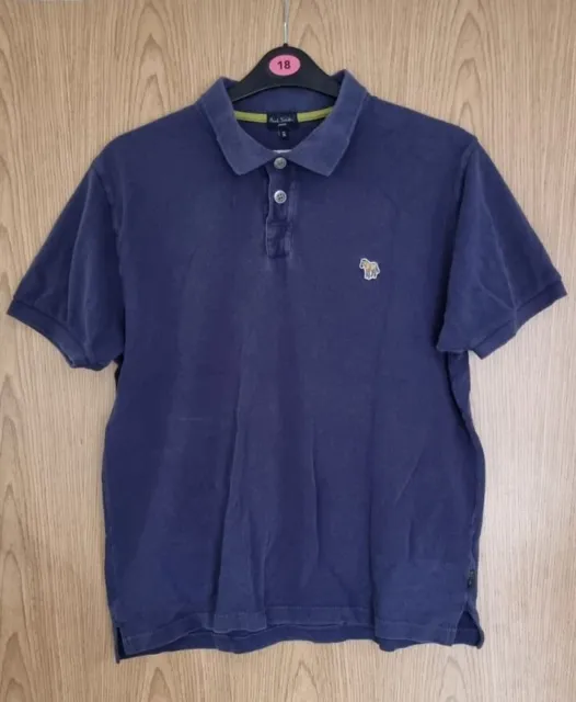 Paul Smith Zebra Logo Polo Shirt (2XL) - Navy Blue