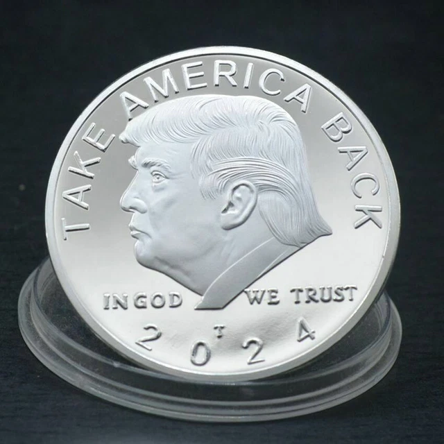 PRESIDENT CANDIDATE COMMEMORATIVE 2024 USA 45th Gifts Donald Trump Coin
