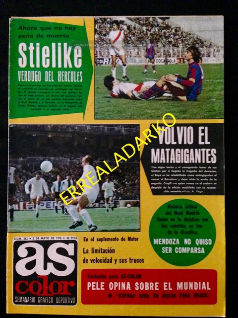REVISTA AS COLOR 363 Barcelona Cruyff-Real Madrid-Hercules-Bilbao-Nadia