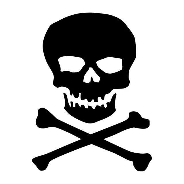 Skull Sticker - Buy 1 Get 1 Free - Skull And Bones Decal - Select Color And Size
