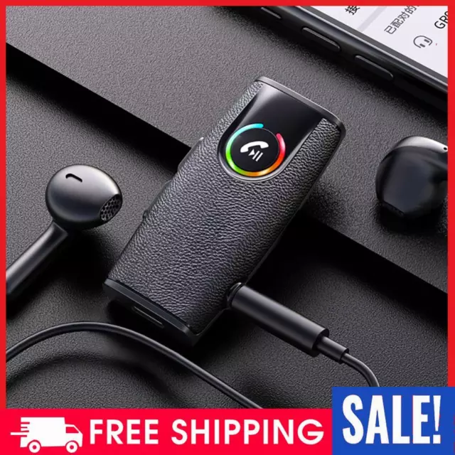 Car AUX Audio Adapter Bluetooth-Compatible 5.3 3.5mm Jack Hands Free Convenient