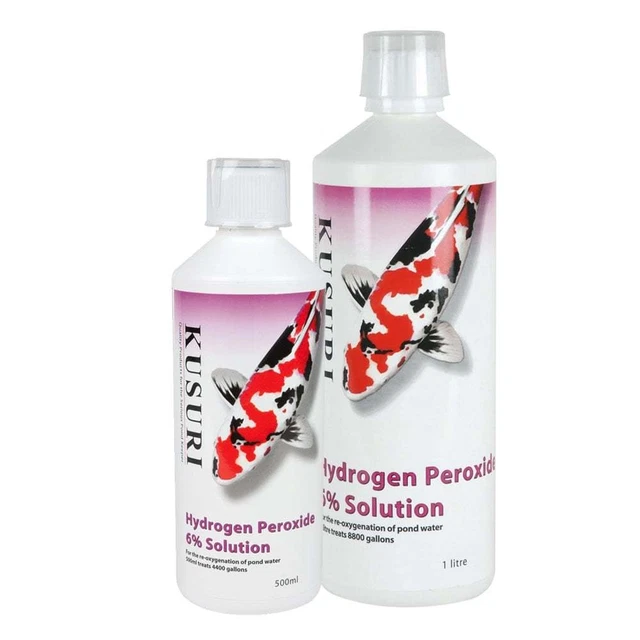 KUSURI HYDROGEN PEROXIDE 6 Solution Koi Pond Fish Treatment £6.59