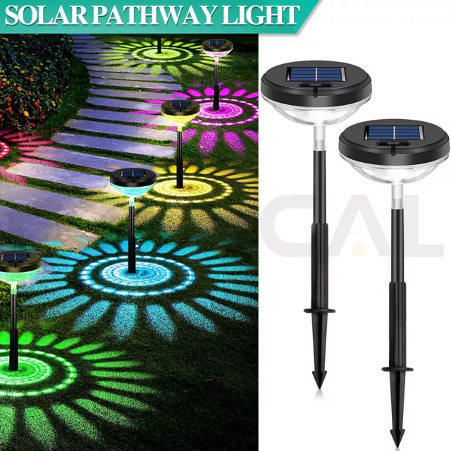 Solar Lawn Light Led Outdoor Ground Garden Path Landscape Yard Waterproof Lamp