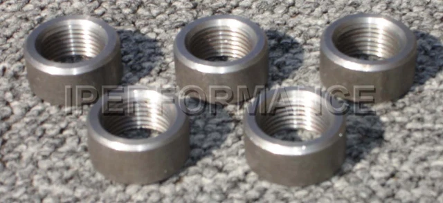 5 (Five) O2 Sensor Bungs (Steel), M18 x 1.5 Thread, Weld On, Oxygen Sensor Bung