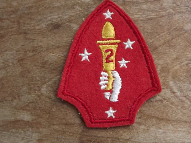 WW2 2nd Marine Division Patch, Felt  - Inv# A3490