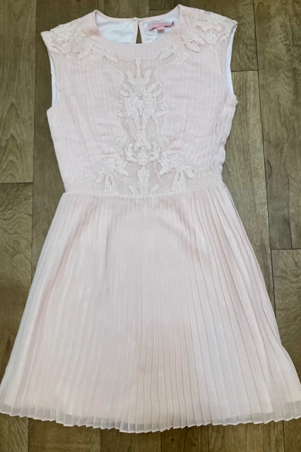 TED BAKER SASKIAH Dress Pink Size 4 14 32.00 PicClick UK