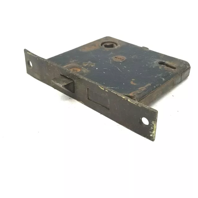 Vintage Cast Iron Door Mortise Lock Salvage Hardware Skeleton Key hole  B149