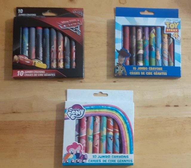 JUMBO CRAYONS (10 Count). Cars, Toy Story, Little Pony (3) 8.00 PicClick