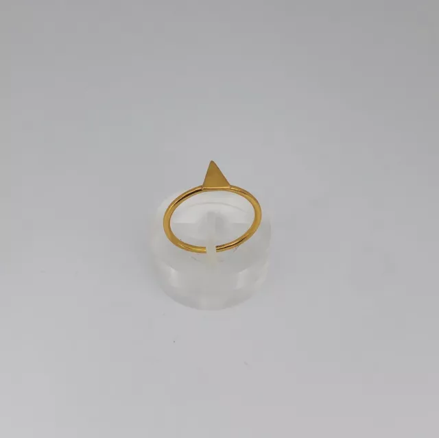 Sterling Silver 925 triangle Ring Dainty Delicate 18k Gold Plated Stack