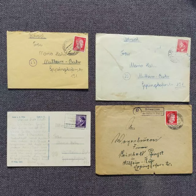 DR/Bohmen und Mahren 1942/45 Sammlung Umschlage/Postkarten mit schone Stempel