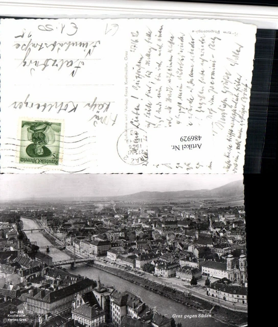 486929,Graz Teilansicht geg. Süden vom Schlossberg