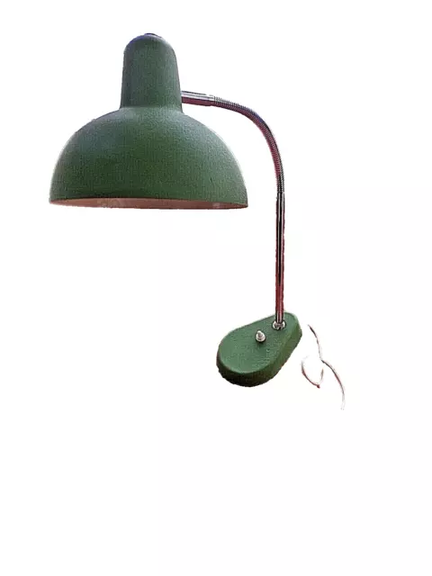 Ancienne lampe de bureau articulée orientable en métal chromé-ALUMINOR FRANCE