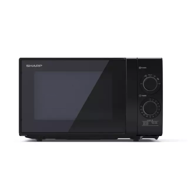 SHARP Compact Microwave Oven with Manual Dial Controls 20L 700W YC-GS01U-B