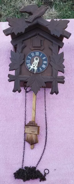 Vintage German Wooden Cuckoo Clock -Made In Germany For Parts or Repair