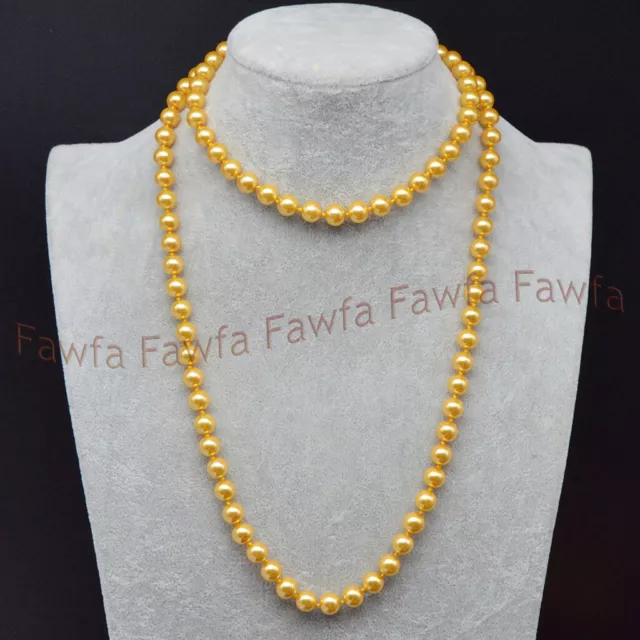 Fashion 8mm Multicolor South Sea Round Shell Pearl Beads Necklace 16-36'' AAA