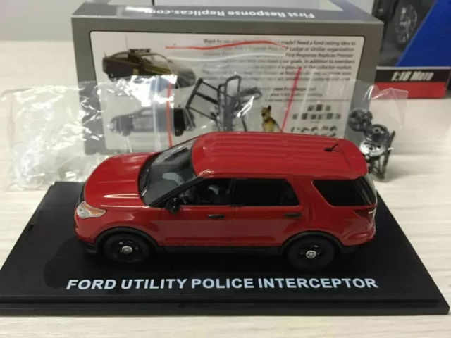 First Response Replicas Ford Utility police Interceptor Red 1:43 Scale Suv Car