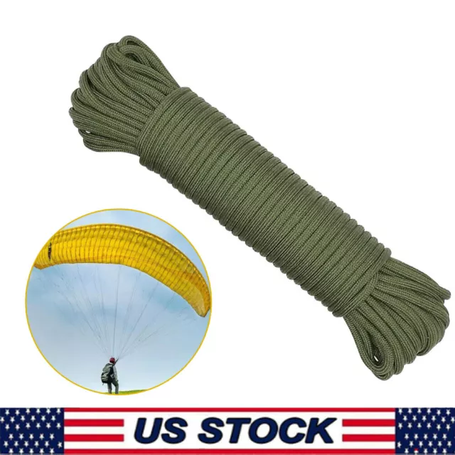 550 Paracord Mil-Spec Type III Parachute Cord 7 Nylon Strand 100FT Camping Rope