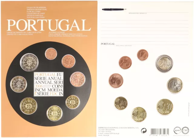 Portugal Kursmünzensatz 2006  Stgl in OVP