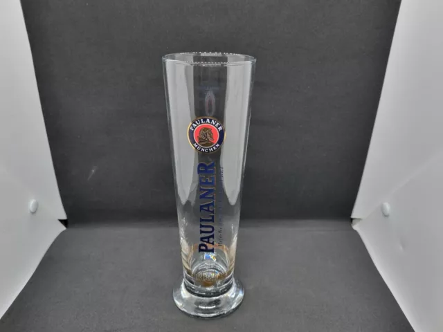 Paulaner Munchen Clear Beer Glass Made in Germany 0.5 Litre Tall Glass