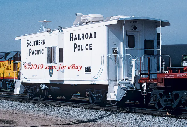 SP Southern Pacific Railroad Police Caboose #4709 LARGE Postcard - MINT!